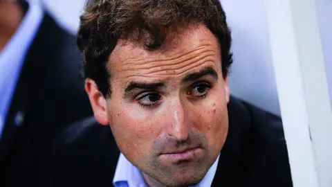 Jagoba Arrasate, en un partido de la Real Sociedad Jagoba Arrasate, en un partido de la Real Sociedad