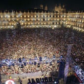 Plaza Mayor de Salamanca durante la Nochevieja universitaria
