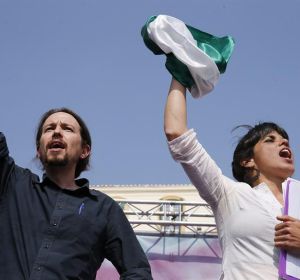 Pablo Iglesias y Teresa Rodríguez en Málaga Pablo Iglesias y Teresa Rodríguez en Málaga