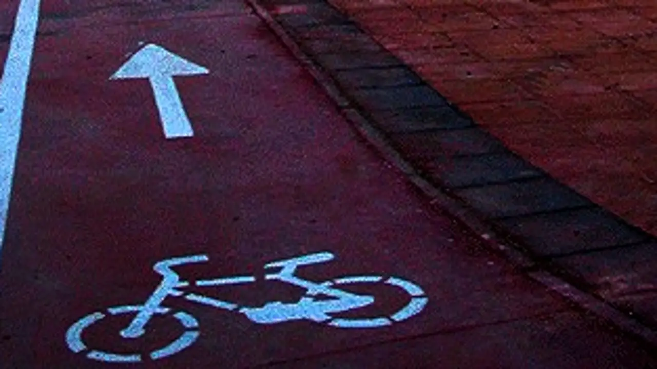 Imagen de un carril bici Imagen de un carril bici