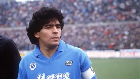 Diego Armando Maradona en el Napoles Diego Armando Maradona en el Napoles