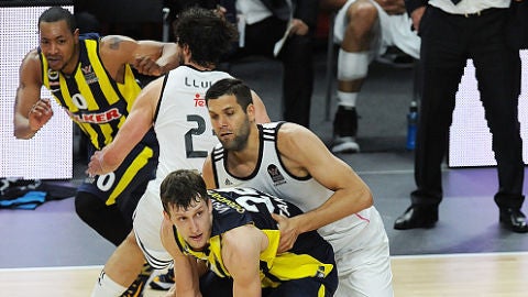 Felipe Reyes y Sergi Llull en la Euroliga