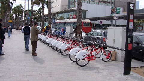 Estaci&oacute;n de Bicing en Barcelona