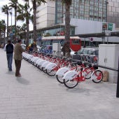 Estación de Bicing en Barcelona