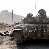 Un tanque en la ciudad de Palmyra