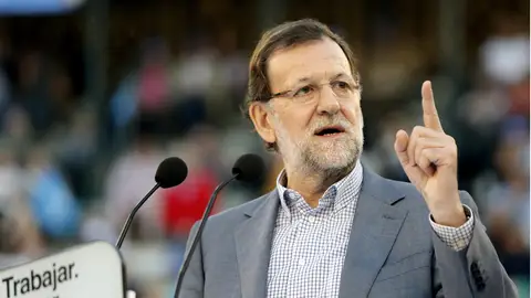 Mariano RAjoy durante un mitin Mariano Rajoy durante un mitin