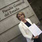 Esperanza Aguirre a las puertas de la Fiscalía General del Estado