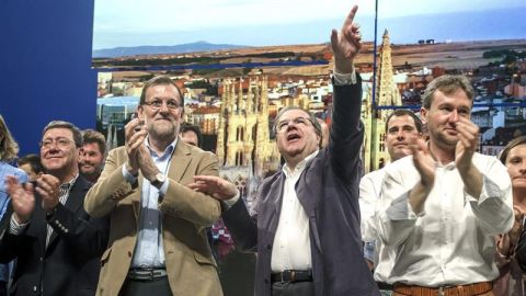 Mariano Rajoy junto a Juan Vicente Herrera