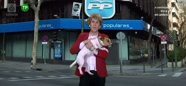La Tele con Monegal: El Intermedio presenta a Pecas, el perrito de Esperanza Aguirre La Tele con Monegal: El Intermedio presenta a Pecas, el perrito de Esperanza Aguirre