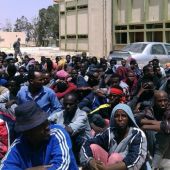 Centro de acogida de inmigrantes irregulares en la ciudad libia de Misrata