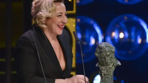 Carmen Machi recogiendo su premio Goya Carmen Machi recogiendo su premio Goya