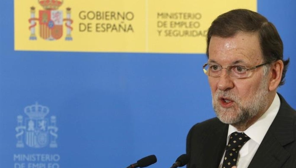 El presidente del Gobierno, Mariano Rajoy, valora los datos del paro