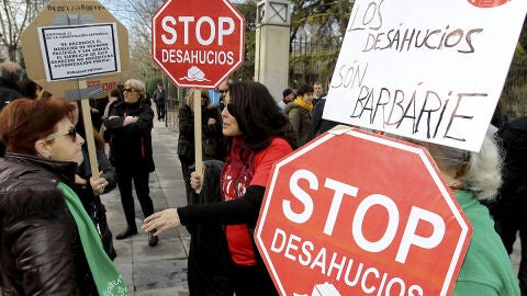 Fotograf&iacute;a de archivo de una protesta contra los desahucios