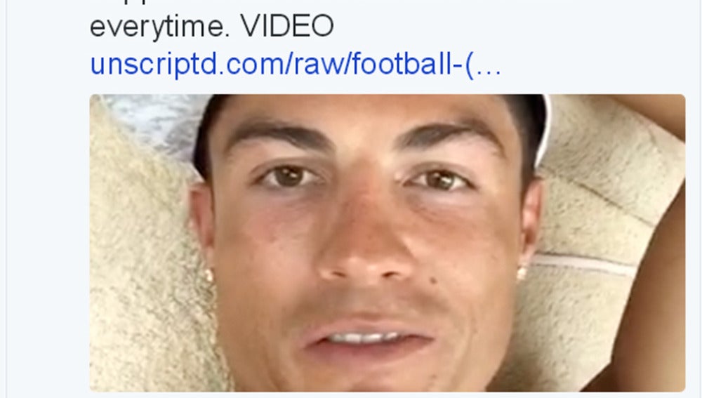 Tweet publicado por Cristiano Ronaldo