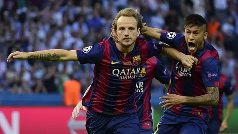 Rakitic festeja el gol Rakitic festeja el gol