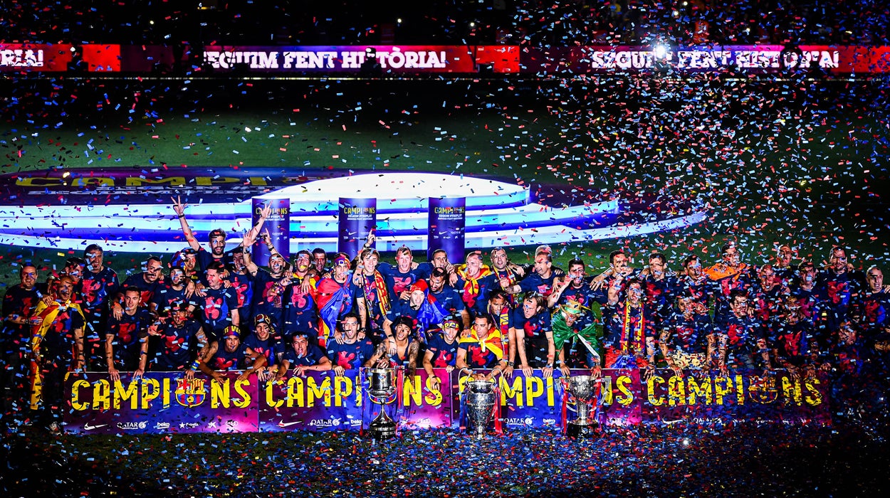 El Barça cierra la temporada con una celebración por todo lo alto El Barça cierra la temporada con una celebración por todo lo alto