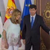 Susana Díaz y Juan Marín antes de reunirse