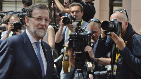 El presidente del Gobierno, Mariano Rajoy, en Bruselas