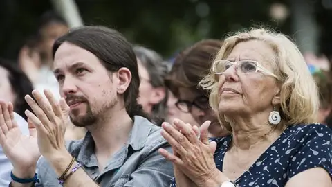 Pablo Iglesias y Manuela Carmena Pablo Iglesias y Manuela Carmena