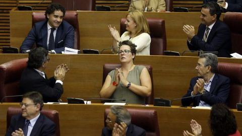 El diputado socialista, Francesc Colomer (arriba a la izquierda)