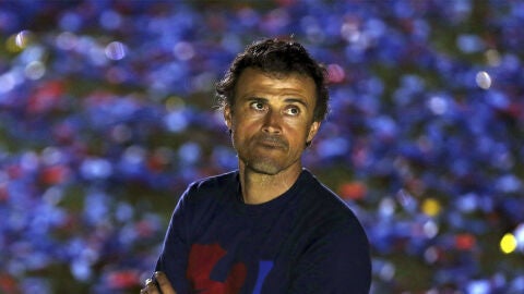Luis Enrique durante la celebraci&oacute;n de la Liga de Campeones.