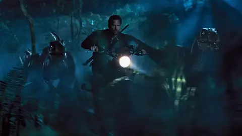 Chris Pratt en un momento de la película 'Jurassic World' Chris Pratt en un momento de la película 'Jurassic World'