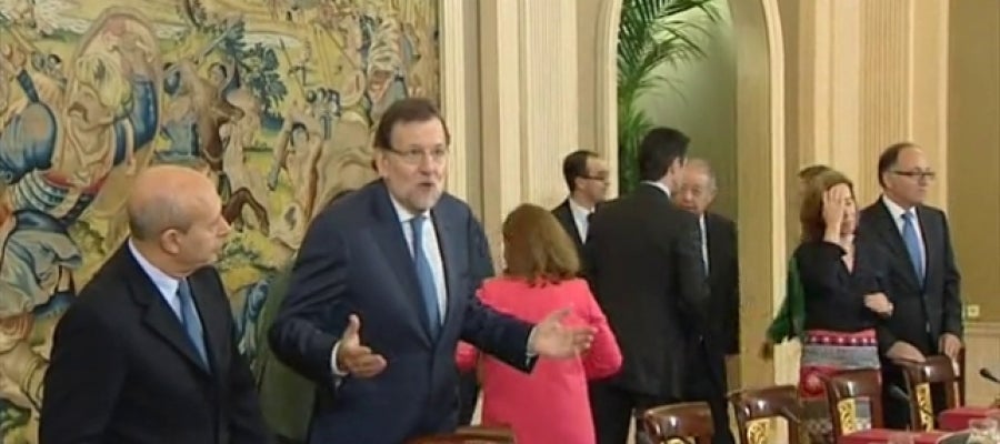 Mariano Rajoy, ante los periodistas tras su reunión con el Rey Mariano Rajoy, ante los periodistas tras su reunión con el Rey