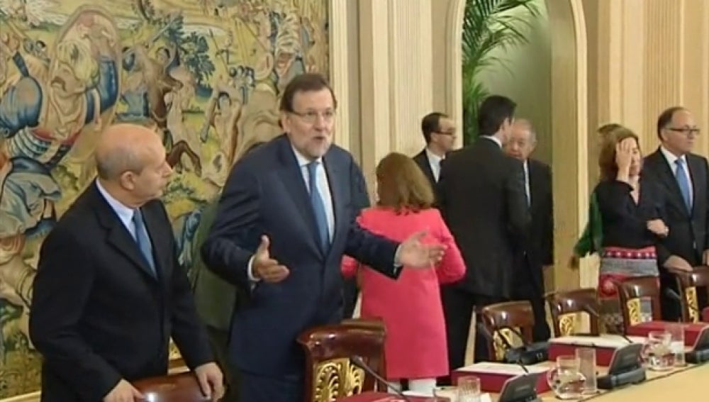 Mariano Rajoy, ante los periodistas tras su reunión con el Rey