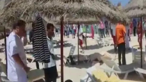 Imagen de la playa en Túnez Imagen de la playa en Túnez