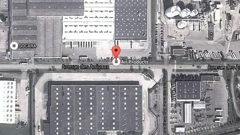 Zona en la que se ha producido el supuesto atentado en Grenoble Zona en la que se ha producido el supuesto atentado en Grenoble