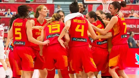 España celebra una victoria España celebra una victoria