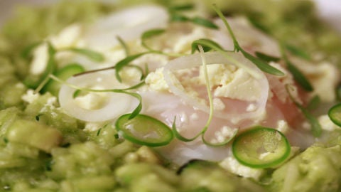 arroz verde con cilantro