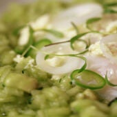 arroz verde con cilantro