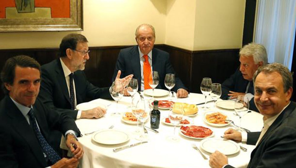 Cena del Rey con los expresidentes del Gobierno
