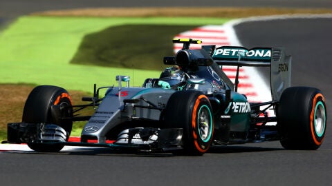 Nico Rosberg en Silverstone