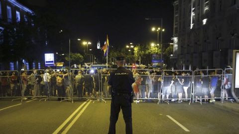Polic&iacute;a durante una manifestaci&oacute;n