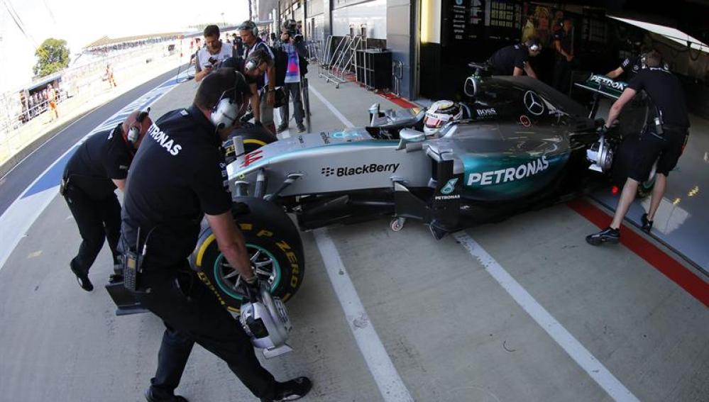 El piloto británico Lewis Hamilton, de Mercedes