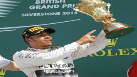 Lewis Hamilton, ganador del GP de Silverstone