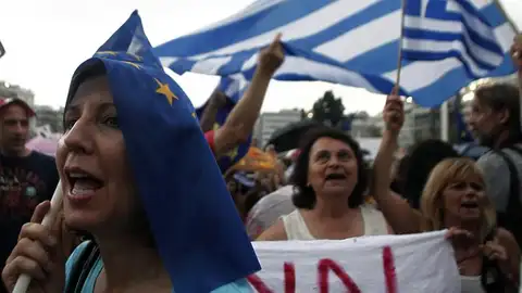 Protestas por el referéndum en Grecia Protestas por el referéndum en Grecia