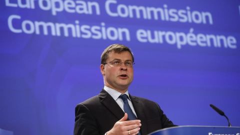El vicepresidente de la CE para el euro y el Di&aacute;logo Social, Valdis Dombrovskis