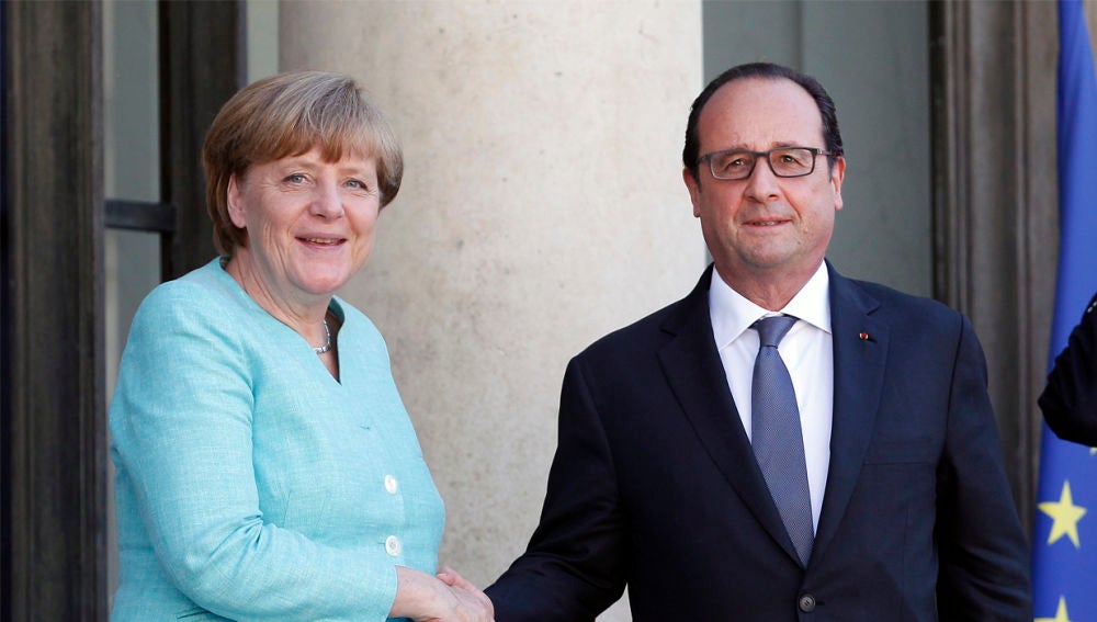 Angela Merkel y Francois Holland