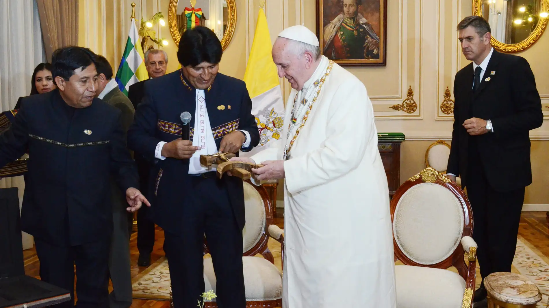 Papa Francisco y Evo Morales