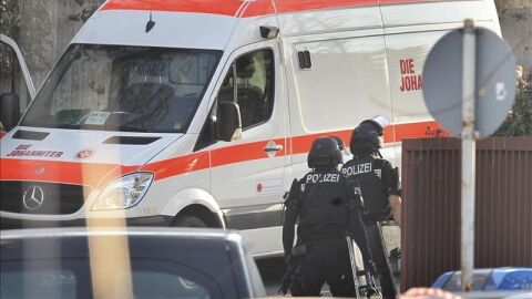 Imagen de las fuerzas de seguridad alemanas en el lugar del tiroteo