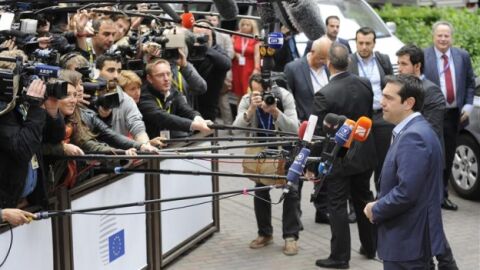 Alexis Tsipras, a su llegada a Bruselas 