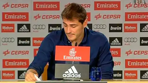 Iker Casillas en rueda de prensa Iker Casillas en rueda de prensa