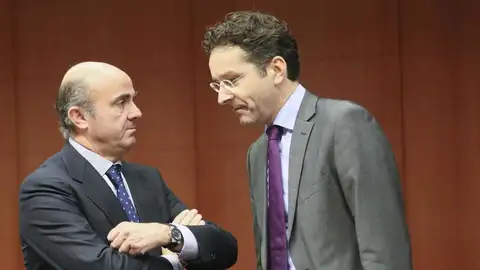 Luis de Guindos y Jeroen Dijsselbloem Luis de Guindos y Jeroen Dijsselbloem