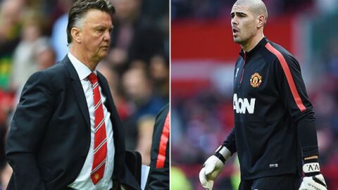 Louis Van Gaal con V&iacute;ctor Vald&eacute;s