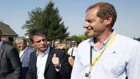 Christian Prudhomme junto a Manuel Valls 
