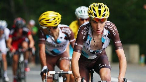 Romain Bardet, durante la etapa