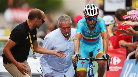 Nibali, durante la etapa del Tour Nibali, durante la etapa del Tour